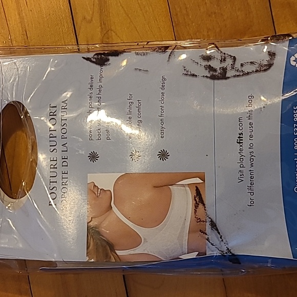 Playtex 18-hour posture and back support, wirefree size 46C white bra. - Picture 2 of 5
